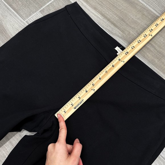 Eileen Fisher Mid-Rise Slim Side Zip Ankle Pants Organic Cotton Blend Black Sz M - Picture 11 of 15